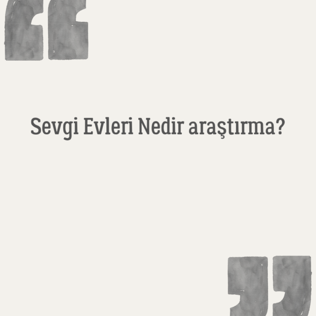 Sevgi Evleri Nedir araştırma? 1