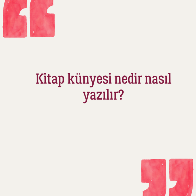 Kitap künyesi nedir nasıl yazılır? 1