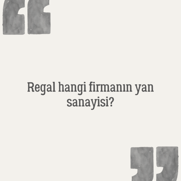 Regal hangi firmanın yan sanayisi? 1