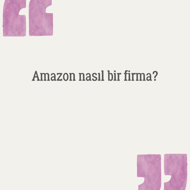 Amazon nasıl bir firma? 1