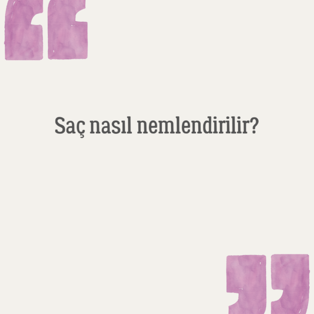 Saç nasıl nemlendirilir? 1