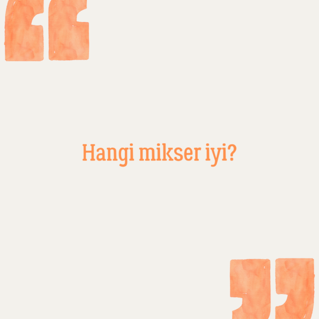 Hangi mikser iyi? 1