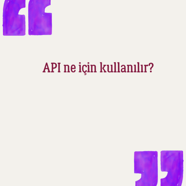 API ne için kullanılır? 1