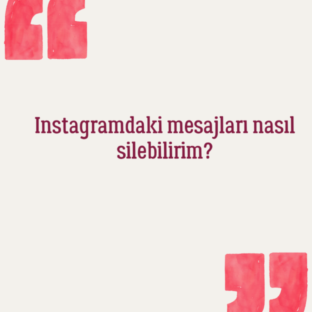 Instagramdaki mesajları nasıl silebilirim? 1