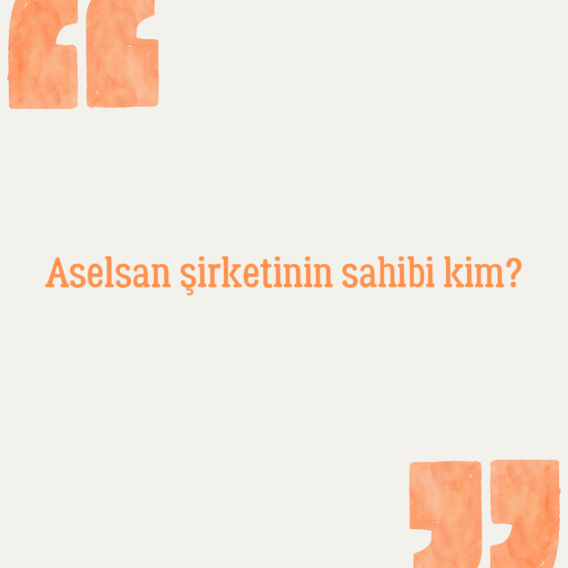 Aselsan şirketinin sahibi kim? 1