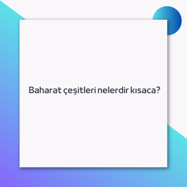 Baharat çeşitleri nelerdir kısaca? 1