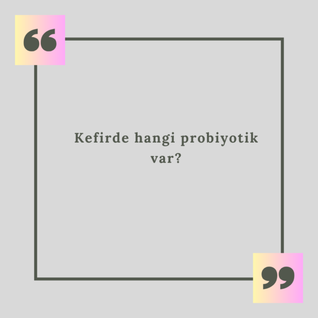 Kefirde hangi probiyotik var? 1