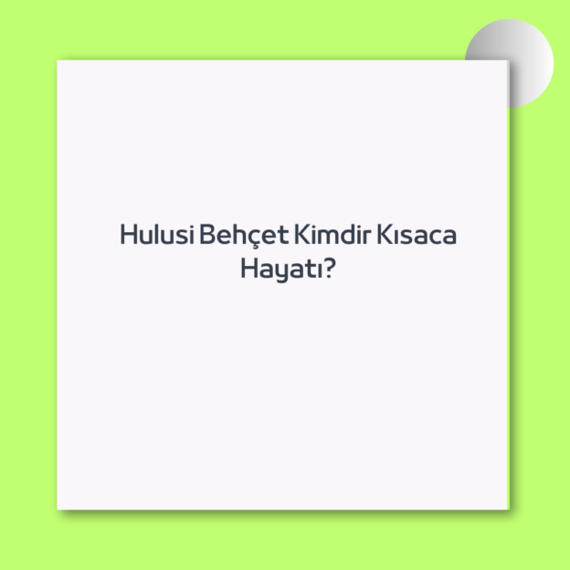 Hulusi Behçet Kimdir Kısaca Hayatı? 1