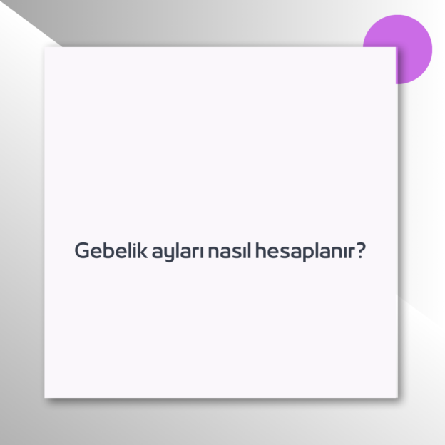 Gebelik ayları nasıl hesaplanır? 1