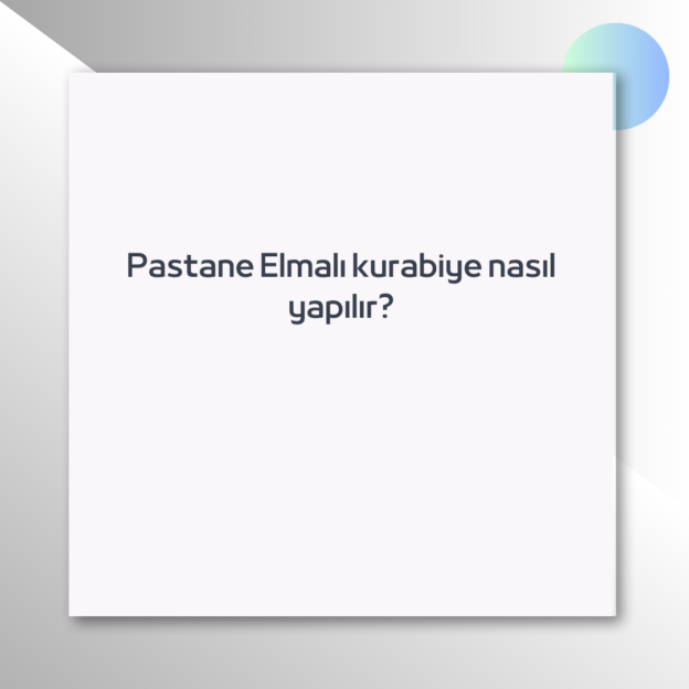 Pastane Elmalı kurabiye nasıl yapılır? 1