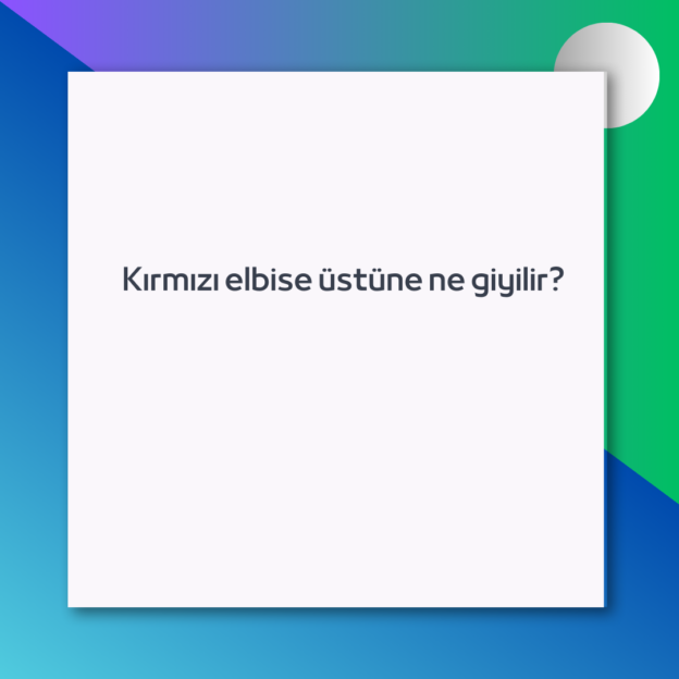 Kırmızı elbise üstüne ne giyilir? 1