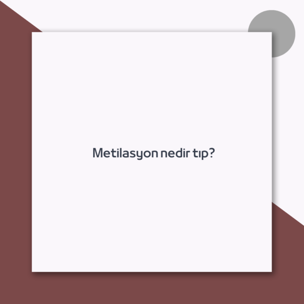 Metilasyon nedir tıp? 1