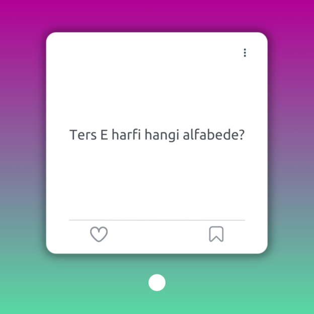 Ters E harfi hangi alfabede? 1