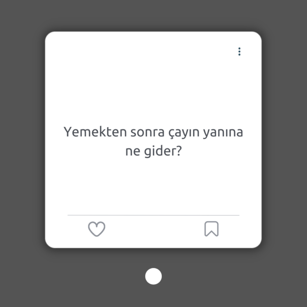 Yemekten sonra çayın yanına ne gider? 1