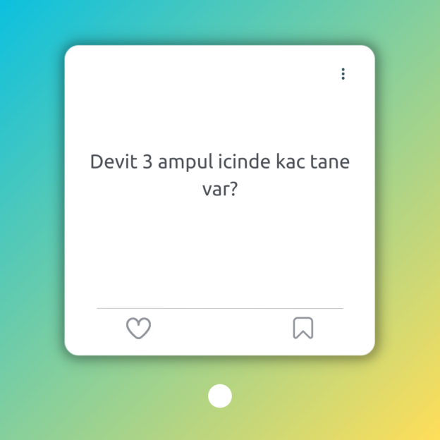 Devit 3 ampul icinde kac tane var? 1