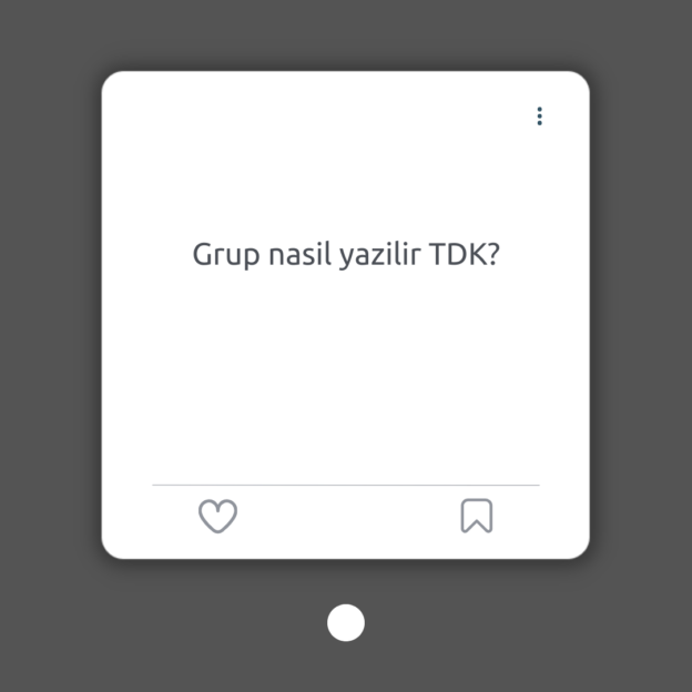 Grup nasil yazilir TDK? 1