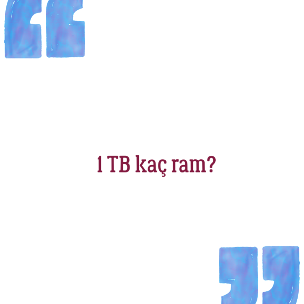 1 TB kaç ram? 1