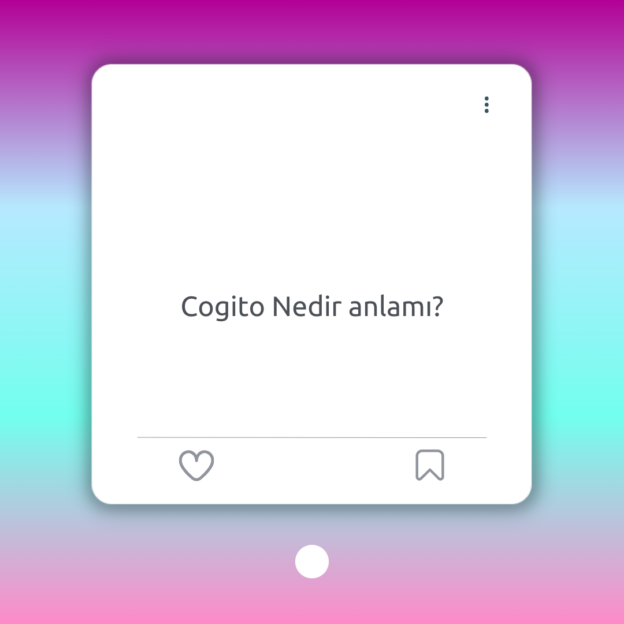 Cogito Nedir anlamı? 1