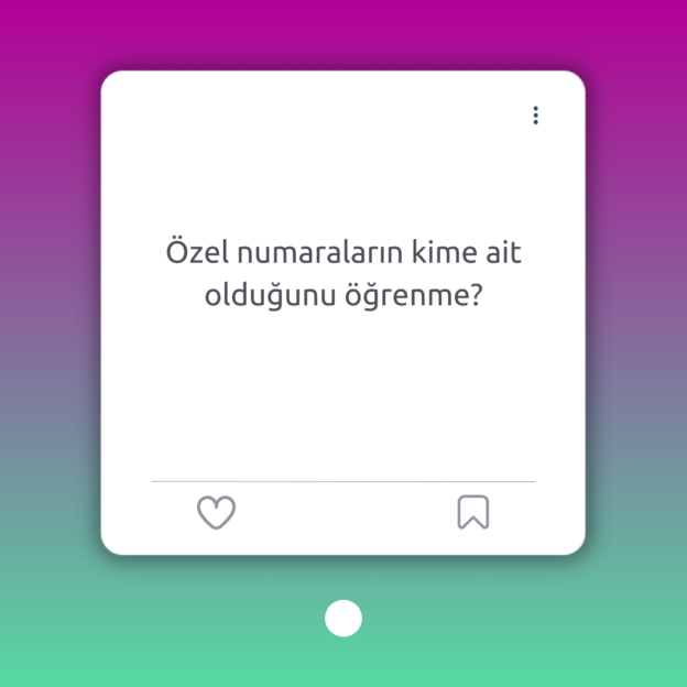 Özel numaraların kime ait olduğunu öğrenme? 1