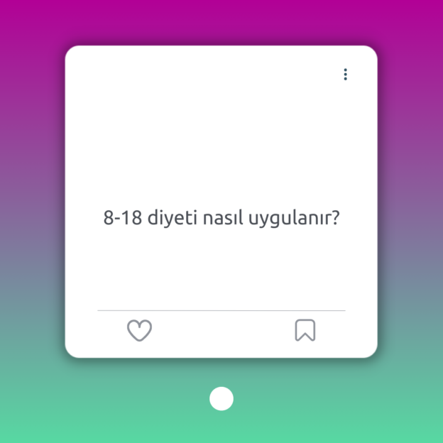 8-18 diyeti nasıl uygulanır? 1