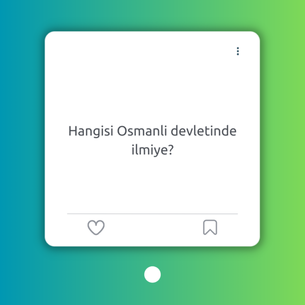 Hangisi Osmanli devletinde ilmiye? 1