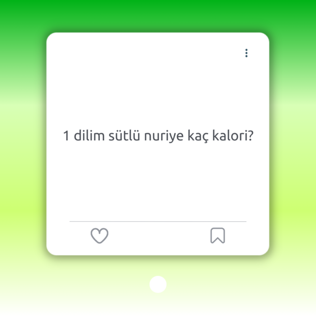 1 dilim sütlü nuriye kaç kalori? 1