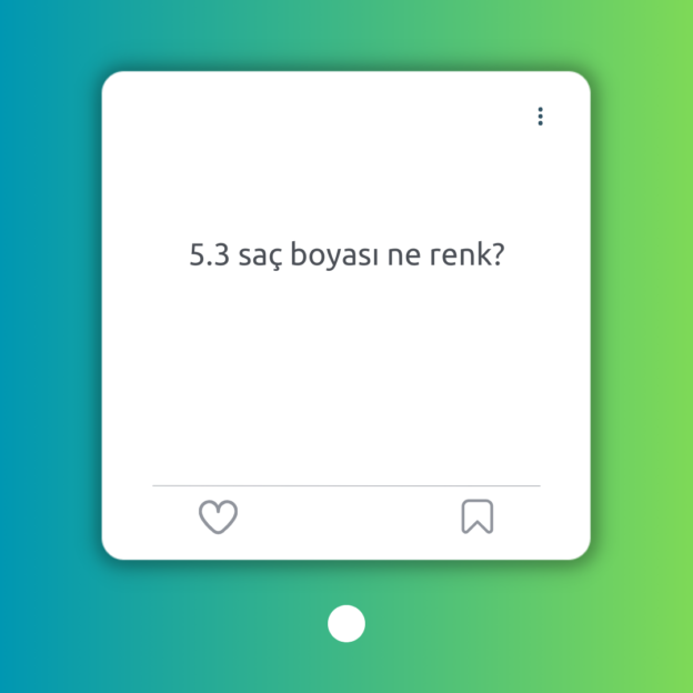 5.3 saç boyası ne renk? 1