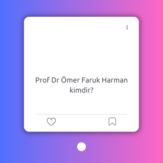 Prof Dr Ömer Faruk Harman kimdir? 1