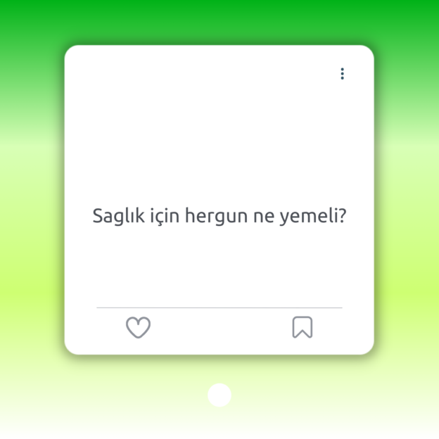 Saglık için hergun ne yemeli? 1