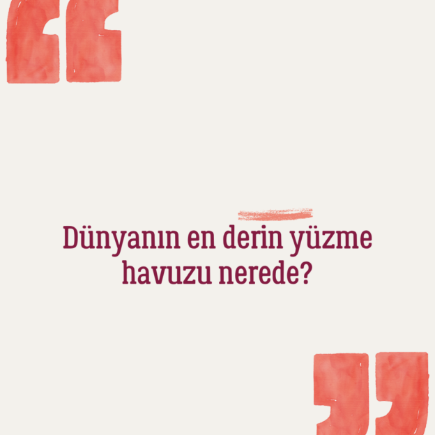 Dünyanın en derin yüzme havuzu nerede? 1