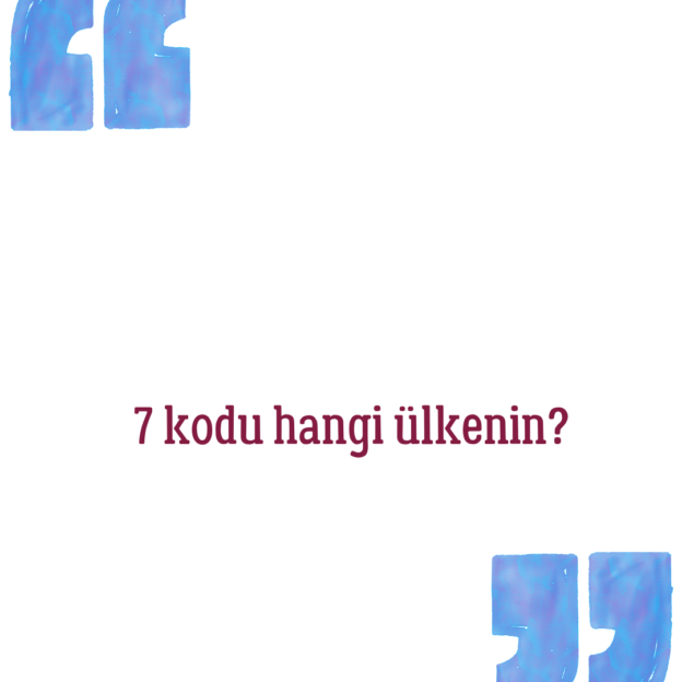 7 kodu hangi ülkenin? 1