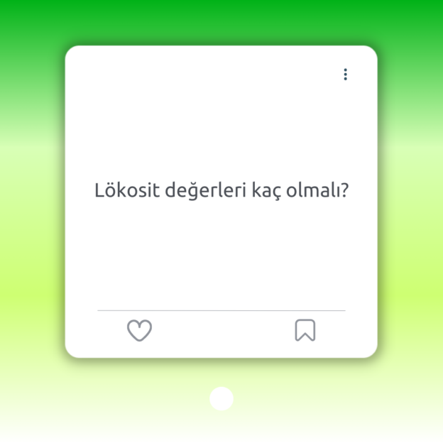 Lökosit değerleri kaç olmalı? 1