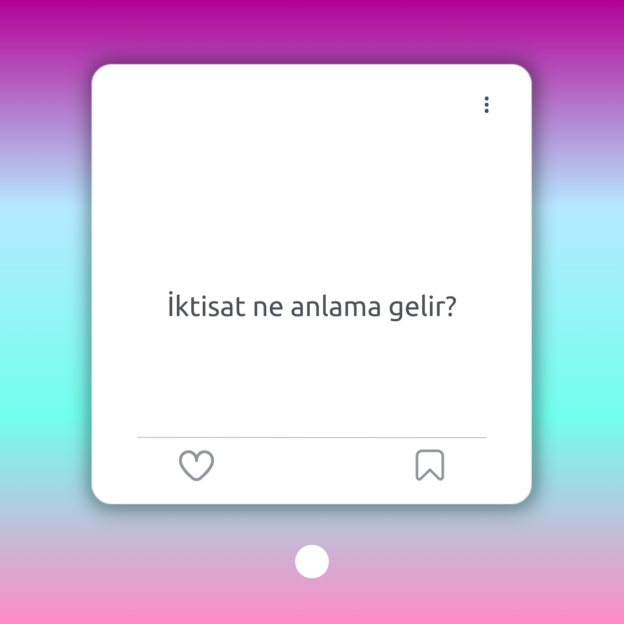 İktisat ne anlama gelir? 1