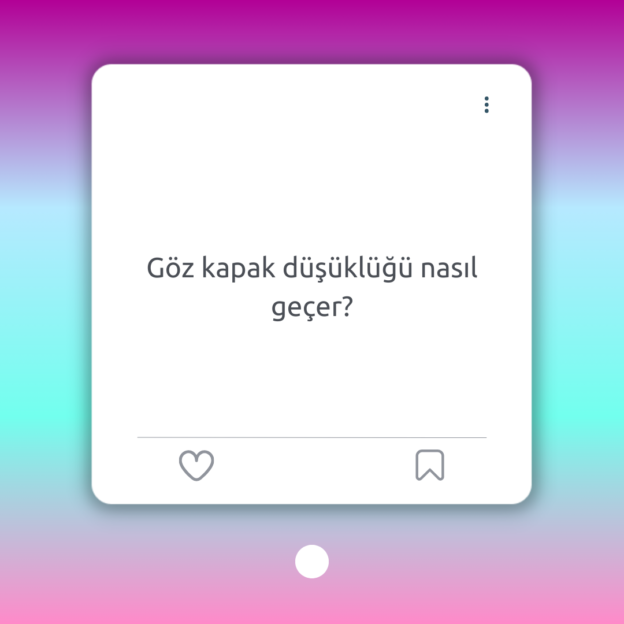 Göz kapak düşüklüğü nasıl geçer? 1