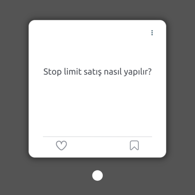 Stop limit satış nasıl yapılır? 1