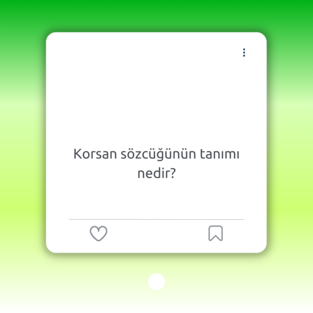 Korsan sözcüğünün tanımı nedir? 1