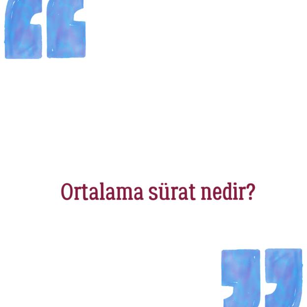 Ortalama sürat nedir? 1