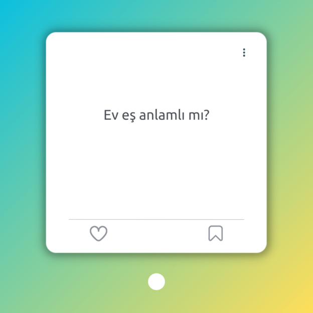 Ev eş anlamlı mı? 1