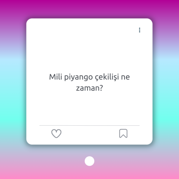 Mili piyango çekilişi ne zaman? 1