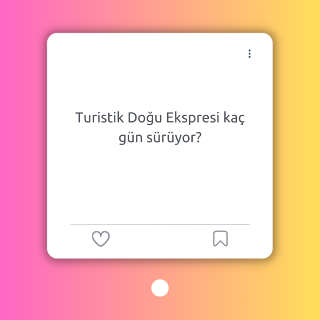 Turistik Doğu Ekspresi kaç gün sürüyor? 1