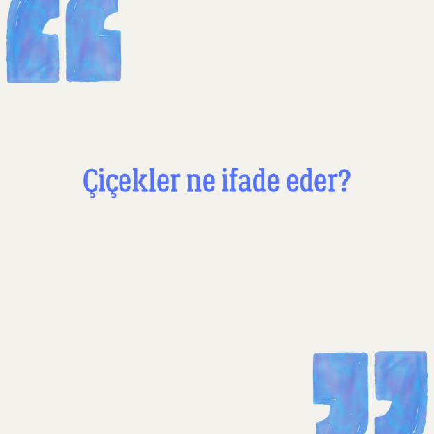 Çiçekler ne ifade eder? 1