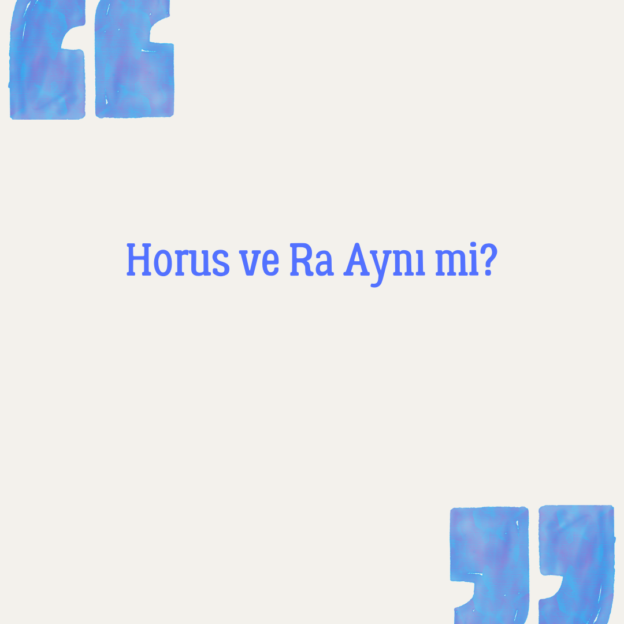 Horus ve Ra Aynı mi? 1