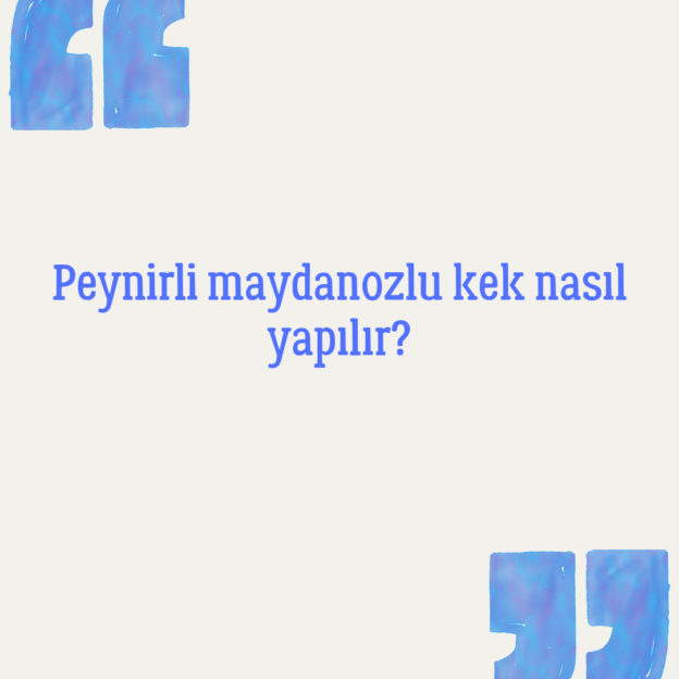 Peynirli maydanozlu kek nasıl yapılır? 1