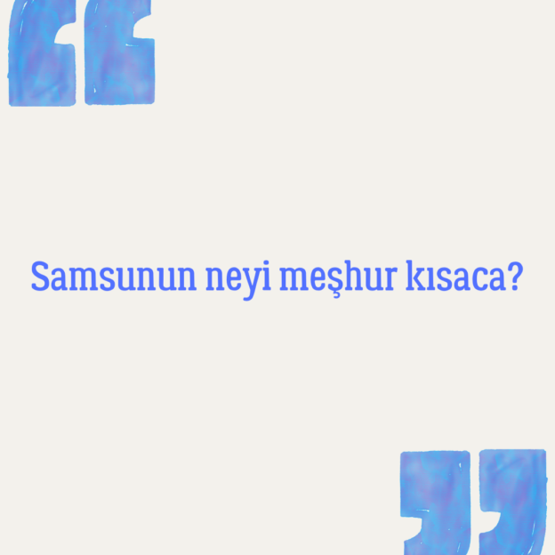 Samsunun neyi meşhur kısaca? 1