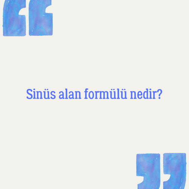 Sinüs alan formülü nedir? 1