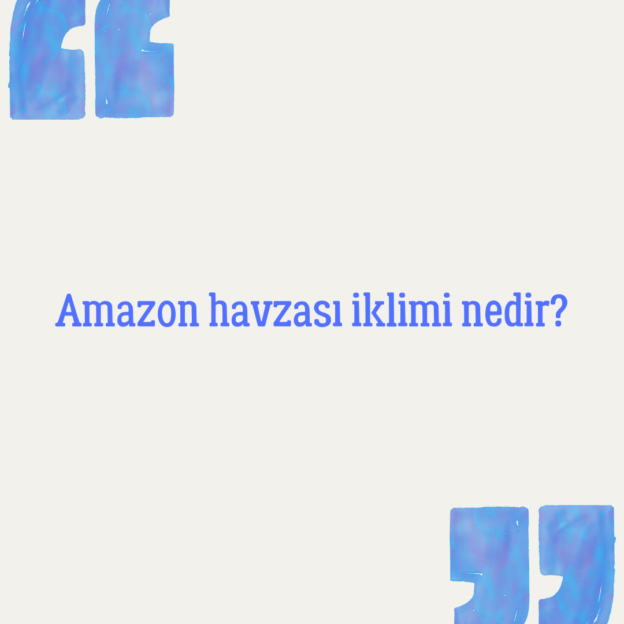 Amazon havzası iklimi nedir? 1