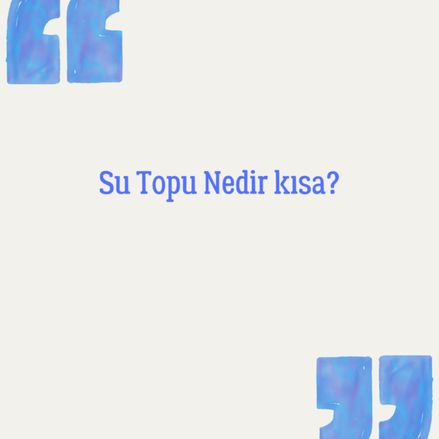 Su Topu Nedir kısa? 1