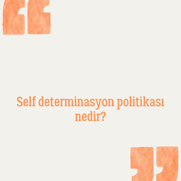 Self determinasyon politikası nedir? 1