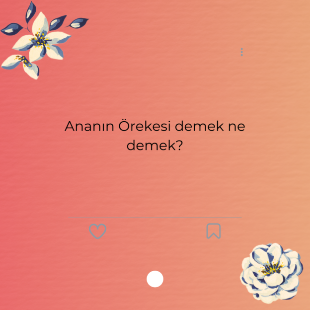 Ananın Örekesi demek ne demek? 1