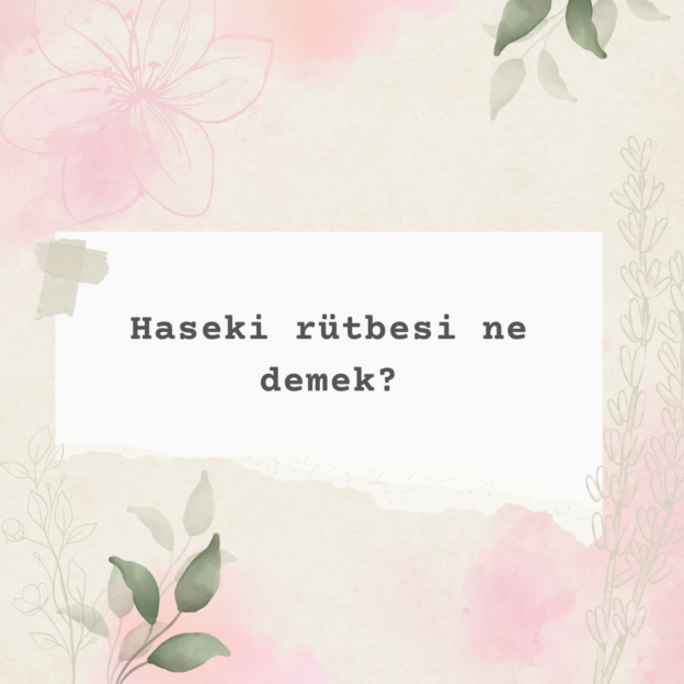 Haseki rütbesi ne demek? 1